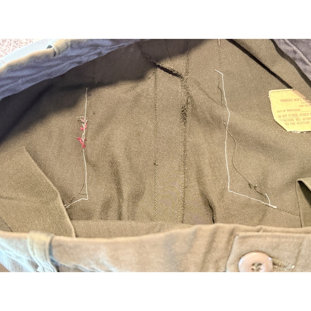 Vintage 1978 Lion Uniform Military Fire Resistant Aramid Trousers Olive Drab 36 - Picture 9 of 11
